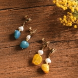 落ち着いた色合いが大人らしい!アクリルストーン&パールピアス | aquagarage | 詳細画像7