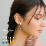 落ち着いた色合いが大人らしい!アクリルストーン&パールピアス | aquagarage | 詳細画像1