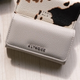 グレー | シンプルで飽きのこないデザイン♪ 無地orカウ柄キーケース | aquagarage