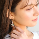 パープル | 耳元に涼しげなアクセント!アクリルビーズピアス/イヤリング | aquagarage