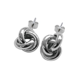 シルバー | 結び目モチーフが愛らしいノットデザインピアス | aquagarage