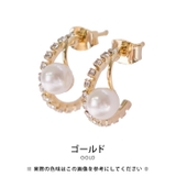 耳元に上品な華やかさを添えるパール2連風フープピアス | aquagarage | 詳細画像3
