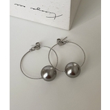 ブラック | Pearl Twist Hoop | ARGO TOKYO