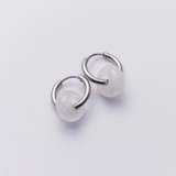 SILVER | クォーツフープピアス | 4quince