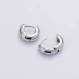 SILVER | スパークビジューフープピアス | 4quince
