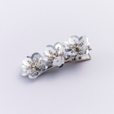 SILVER | フラワービーズヘアクリップ | 4quince