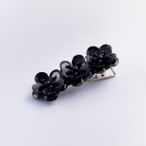 BLACK | フラワービーズヘアクリップ | 4quince