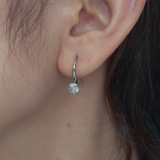 SILVER | シンプルストーンピアス 金属アレルギー対応 | 4quince