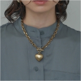 ビッグメタルハートネックレス | 4quince | 詳細画像1 