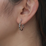 SILVER | ツイストラインピアス | 4quince