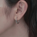 SILVER | ミニラインフープピアス | 4quince