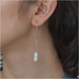 チェーンウェーブパールピアス シルバー | 4quince | 詳細画像1 