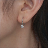 SILVER | シンプルストーンピアス | 4quince