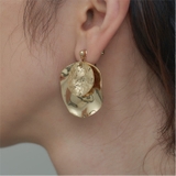 GOLD | ダブルラウンドプレートイヤリング | 4quince