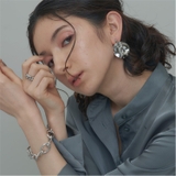 ダブルラウンドプレートイヤリング | 4quince | 詳細画像2 