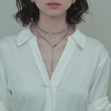 ニュアンスリングロングチェーンネックレス 金属アレルギー対応 | 4quince | 詳細画像1