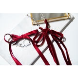 バーガンディー | リボンネックレス | 4quince