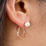 エレノアジュエリーElenore JewelryパールXリングスタッド/片耳分 | Elenore | 詳細画像10 