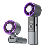 ダークグレー | ハンディファン 冷却プレート付き 携帯扇風機 | Aleh Te’enah