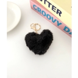 ブラック | ハートファーキーチャーム ハートキーホルダー | Outfitter lab