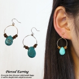 レディースピアス ターコイズ風 トルコ石風 | YUKATANゆかたん | 詳細画像1 