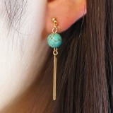 レディースピアス ターコイズ風 トルコ石風 | YUKATANゆかたん | 詳細画像4 