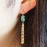 レディースピアス ターコイズ風 トルコ石風 | YUKATANゆかたん | 詳細画像4 