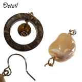 レディースピアス シェル ウッドビーズ | YUKATANゆかたん | 詳細画像3 