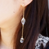 レディースピアス クリアビーズ 透明 | YUKATANゆかたん | 詳細画像4 