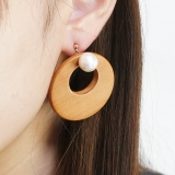 レディースピアス コットンパール ウッド | YUKATANゆかたん | 詳細画像4 