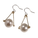 レディースピアス コットンパール トライアングル | YUKATANゆかたん | 詳細画像6 