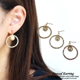 レディースピアス プラスチックパール ラインストーン | YUKATANゆかたん | 詳細画像1 