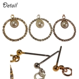 レディースピアス プラスチックパール ラインストーン | YUKATANゆかたん | 詳細画像3 