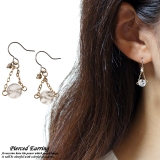 レディースピアス クリアビーズ トライアングル | YUKATANゆかたん | 詳細画像1 