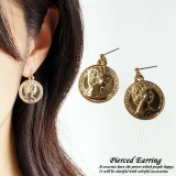 レディースピアス コイン メダル | YUKATANゆかたん | 詳細画像1 