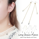 ピアス カラービジュー ロングチェーン | YUKATANゆかたん | 詳細画像1 