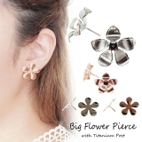 ピアス スタッドピアス 花 フラワー シンプル チタンポスト | YUKATANゆかたん | 詳細画像1 