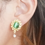 ピアス クラシカル ストーン チタンポスト フレーム スタッドピアス | YUKATANゆかたん | 詳細画像6 