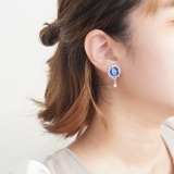 ピアス クラシカル ストーン チタンポスト フレーム スタッドピアス | YUKATANゆかたん | 詳細画像7 