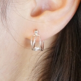 シルバーピアス ワンタッチ クロッシング | YUKATANゆかたん | 詳細画像4 