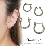 シルバーピアス フープピアス ばね | YUKATANゆかたん | 詳細画像1 