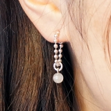 キャッチ一体型ピアス シルバーピアス クリスタル | YUKATANゆかたん | 詳細画像4 