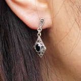 シルバーピアス 天然石 ブラックアゲート | YUKATANゆかたん | 詳細画像4 