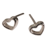 シルバーピアス スタッドピアス オープンハートハート | YUKATANゆかたん | 詳細画像2 