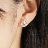 シルバーピアス スタッドピアス ピースマーク | YUKATANゆかたん | 詳細画像4 