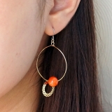 レディースピアス 天然石 カーネリアン | YUKATANゆかたん | 詳細画像4 