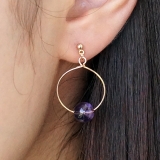 レディースピアス 天然石 アメジスト | YUKATANゆかたん | 詳細画像4 