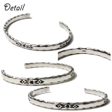 シルバー925製のトライバル柄デザインシルバーバングル