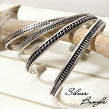 シルバー925製の縄目模様デザインシルバーバングルブレスレット 【メンズアクセサ… | laplateriashu  | 詳細画像1 