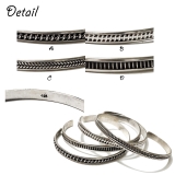 シルバー925製の縄目模様デザインシルバーバングルブレスレット 【メンズアクセサ… | laplateriashu  | 詳細画像3 